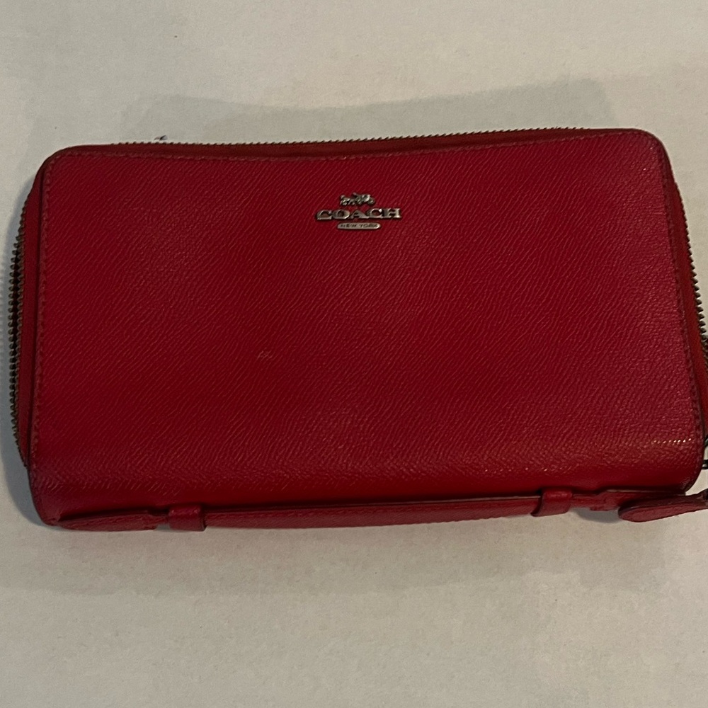 Coach Scarlet Leather Wallet